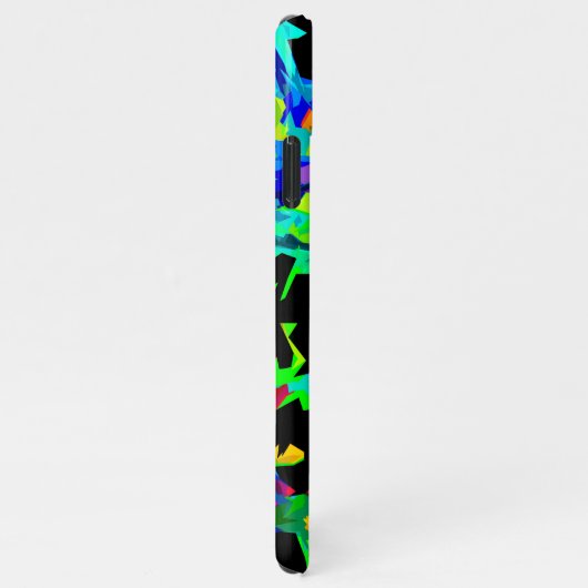 Farbige Flammen iPhone Hülle (Rechte Seite)