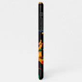 Farbige Flammen iPhone Hülle (Linke Seite)