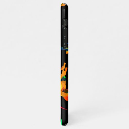 Farbige Flammen iPhone Hülle (Linke Seite)