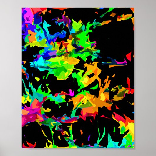 Farbige Flammen Poster (Vorne)