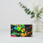 Farbige Flammen Visitenkarte (Stehend Vorderseite)