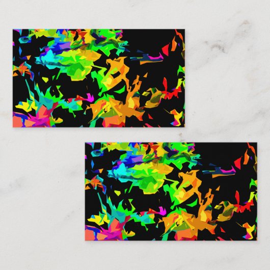 Farbige Flammen Visitenkarte (Vorne/Hinten)