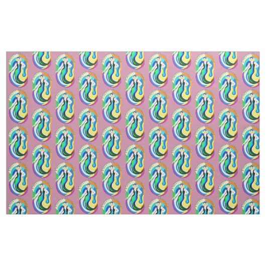 Farbige Flapper Meerjungfrau Thunder_Cove Stoff (Fat Quarter (45,7 x 55,9 cm))