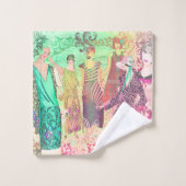 Farbige Flappers Badhandtuch Set (Waschlappen)