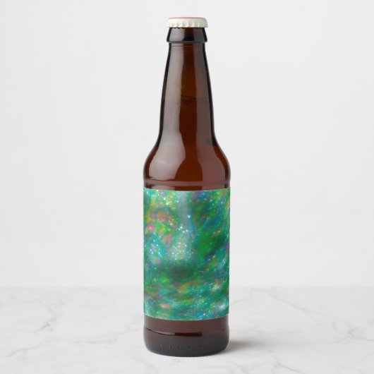 Farbige Flasche Bierflaschenetikett (Vorderseite)