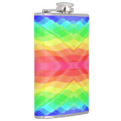 Farbige Flasche mit abstraktem Regenbogenmuster Flachmann (Rechts)