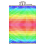 Farbige Flasche mit abstraktem Regenbogenmuster Flachmann (Rückseite)