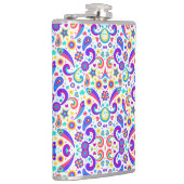 Farbige Flasche mit einem lebendigen Muster  Flachmann (Rechts)