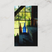 Farbige Flaschen auf Stufen Visitenkarte (Rückseite)