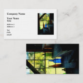 Farbige Flaschen auf Stufen Visitenkarte (Vorne/Hinten)