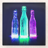 Farbige Flaschen Glasuntersetzer (Vorderseite)