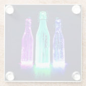 Farbige Flaschen Glasuntersetzer (Rückseite)
