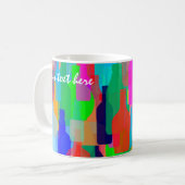 Farbige Flaschen Textur Kaffeetasse (Vorderseite Links)