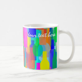 Farbige Flaschen Textur Kaffeetasse