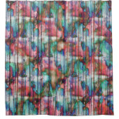 Farbige Flecken mit abgerundeten Streifen, virtuel Duschvorhang (Vorderseite)