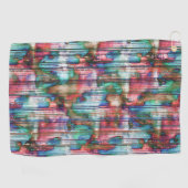 Farbige Flecken mit abgerundeten Streifen, virtuel Golfhandtuch (Horizontal)