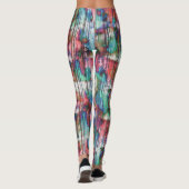 Farbige Flecken mit abgerundeten Streifen, virtuel Leggings (Rückseite)