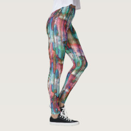Farbige Flecken mit abgerundeten Streifen, virtuel Leggings