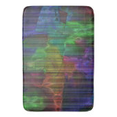 Farbige Flecken unter deformierten Streifen Badematte (Vorderseite Vertikal)