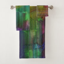 Farbige Flecken unter deformierten Streifen