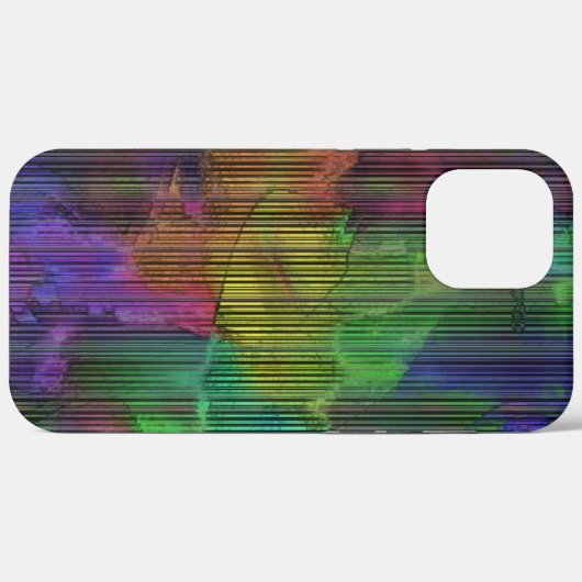 Farbige Flecken unter deformierten Streifen Case-Mate iPhone Hülle (Rückseite (Horizontal))