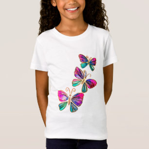 Farbige Fliegende Schmetterlinge T-Shirt