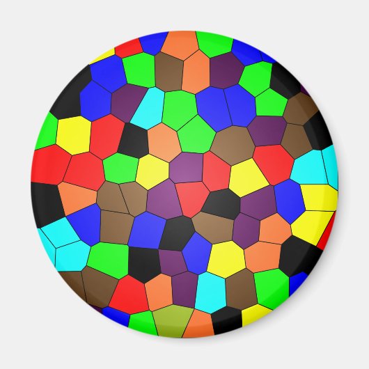 Farbige Fliesen aus festem Glas Magnet (Vorne)