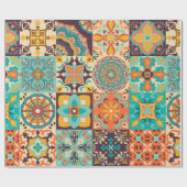 Farbige Fliesen Azulejos. Traditionelles Portugies Geschenkpapier (Flach)