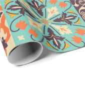 Farbige Fliesen Azulejos. Traditionelles Portugies Geschenkpapier (Rolleneckpunkt)