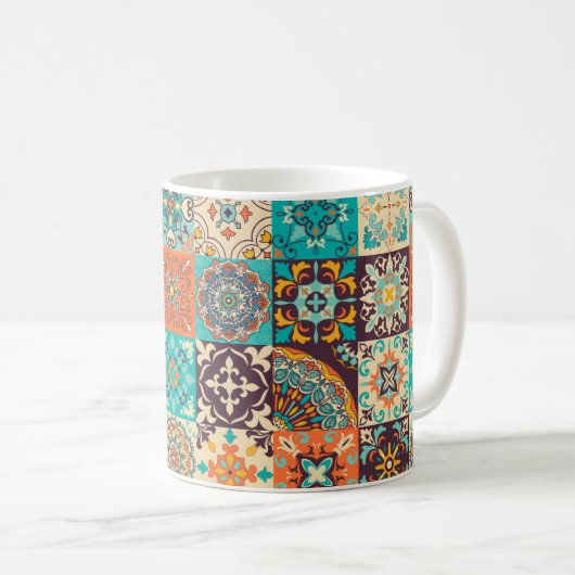 Farbige Fliesen Azulejos. Traditionelles Portugies Kaffeetasse (VorderseiteRechts)