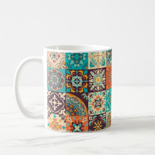 Farbige Fliesen Azulejos. Traditionelles Portugies Kaffeetasse (Links)