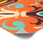 Farbige Fliesen Azulejos. Traditionelles Portugies Poster (Ecke)