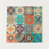 Farbige Fliesen Azulejos. Traditionelles Portugies Wandteppich (Vorderseite (Horizontal))