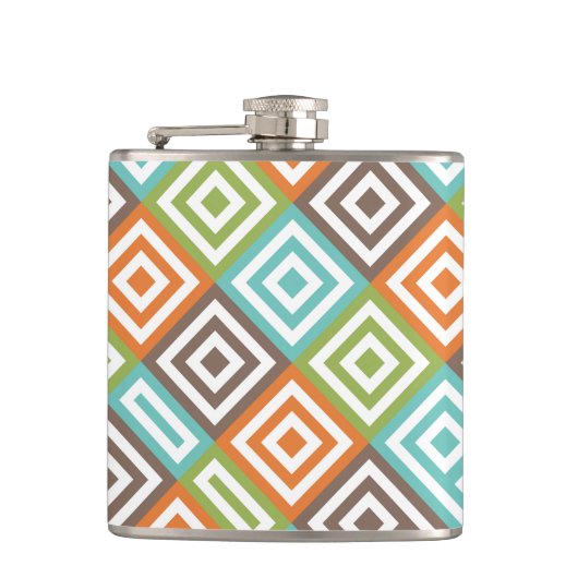 Farbige Fliesen Flachmann (Vorderseite)