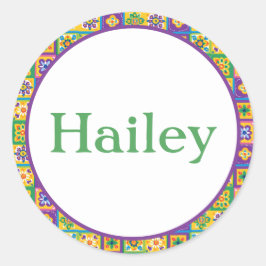 Farbige Fliesen Runder Aufkleber