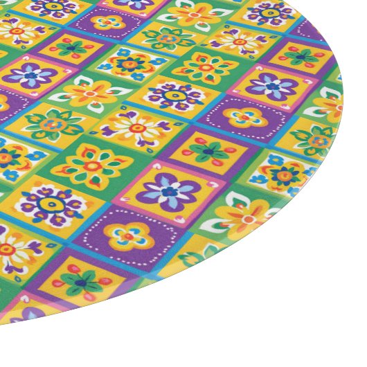 Farbige Fliesen Schneidebrett (Ecke)