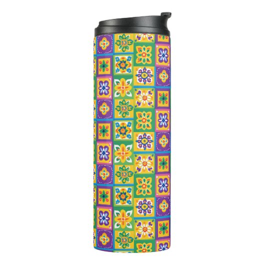 Farbige Fliesen Thermosbecher (Nach links gedreht)