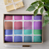 FARBIGE FLIESENQUADRATE SEIDENPAPIER (Geschenk)