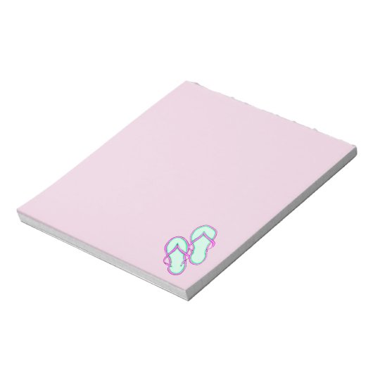 Farbige Flip Flops 1 Notepad Notizblock (Rotiert)