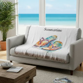 farbige Flip Flops Aquarell anpassbar Decke
