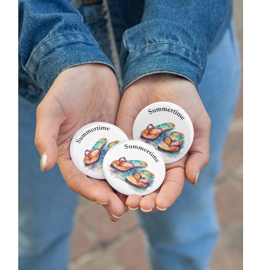 farbige Flip Flops Aquarell anpassbar Flaschenöffner