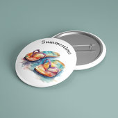 farbige Flip Flops Aquarell anpassbar Flaschenöffner