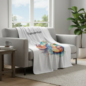 farbige Flip Flops Aquarell anpassbar Fleecedecke