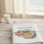 farbige Flip Flops Aquarell anpassbar Geschirrtuch