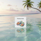 farbige Flip Flops Aquarell anpassbar Magnet