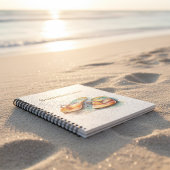 farbige Flip Flops Aquarell anpassbar Notizblock