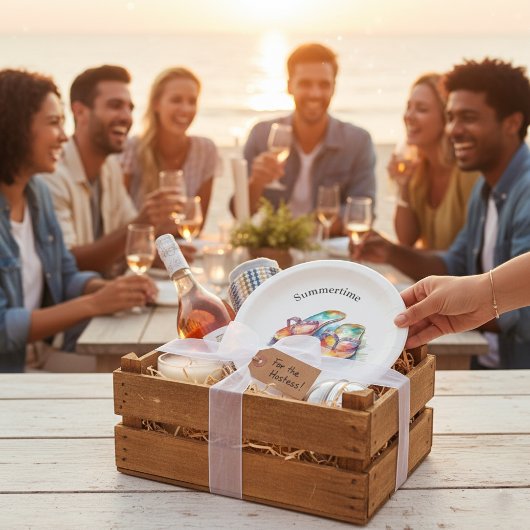 farbige Flip Flops Aquarell anpassbar Pappteller