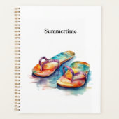 farbige Flip Flops Aquarell anpassbar Planer (Vorderseite)