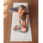 farbige Flip Flops Aquarell anpassbar Yogamatte