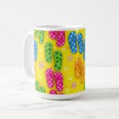 FARBIGE FLIP FLOPS FÜR DEN SOMMER KAFFEETASSE (Vorderseite Links)
